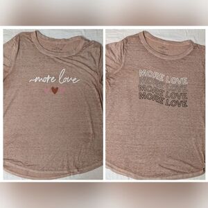 New Directions 'More Love' Graphic Tee Shirts 2PCS Size L Pre-owned Excellent